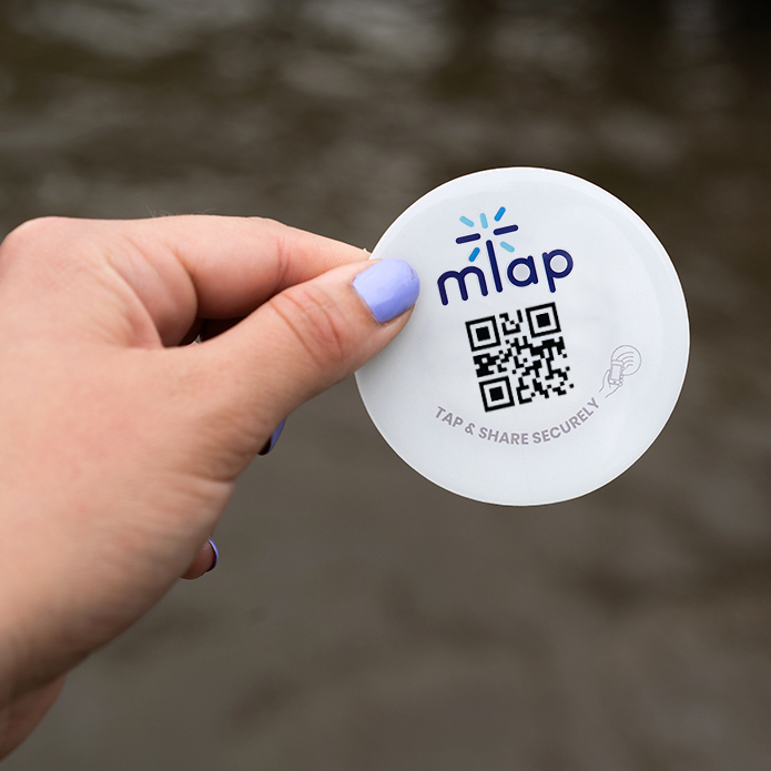 mTap Circle Flat Large with QR Code