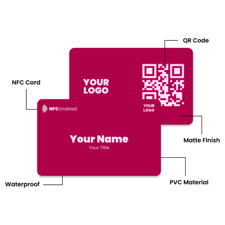 Pink Digital Business Card - mTap Digital Business Cards India